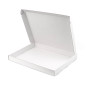 Große weiße Geschenkbox mit geringer Höhe, 400x 300x40 mm