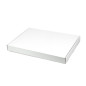 Große weiße Geschenkbox mit geringer Höhe, 400x 300x40 mm