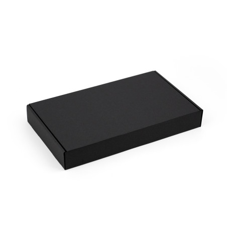 Schwarze Geschenkbox mit geringer Höhe | 300x180x40 mm | Superbox