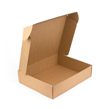 Braune stabile Box zum Verpacken von Decken oder Bettwäsche