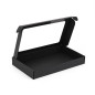 Schwarze Geschenkbox mit PVC-Fenster | 300x180x40 mm | Superbox