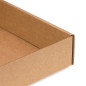Geschenkbox braun mit Fenster, flach | 300x180x40 mm | Superbox