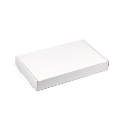 White low height gift box, 300x180x40 mm