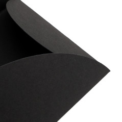 Schwarzer Umschlag mit Herzverschluss | 220x110 mm | Superbox