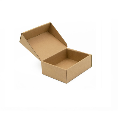 Kleine braune Klappdeckel-Geschenkbox