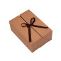 A5-Format braune Doppeltür-Box mit dunkelbraunem Band, 220x150x85 mm
