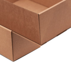 A5-Format braune Doppeltür-Box mit Band, 220x150x85 mm