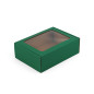 Green color A5 Format Gift Box with Window, 210x160x70 mm