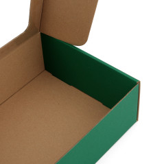 Grüne Geschenkbox im A5-Format mit Sichtfenster, 210x160x70 mm