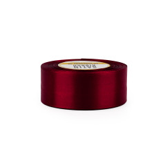 Burgunderfarbenes Satinband – glänzend, 38 mm breit, 32 m Rolle