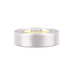 Silbernes Satinband – glänzend, 25 mm breit, 32 m Rolle