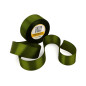 Olive green satin ribbon – glossy, 38 mm wide, 32 m roll