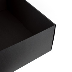 Schnellverschluss-Geschenkbox, sehr groß, schwarz, 300x400x150 mm