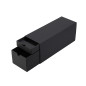 Schwarze längliche Geschenkbox für Flaschen mit zwei Schubladen, 320x108x90 mm