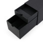 Schwarze längliche Geschenkbox für Flaschen mit zwei Schubladen, 320x108x90 mm
