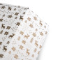Weiße Geschenkbox für Flaschen mit goldenem Wintermotiv, 340x195x85 mm