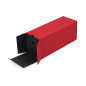 Closed red oblong gift box for bottle with wo drawers, 320x108x90 mm