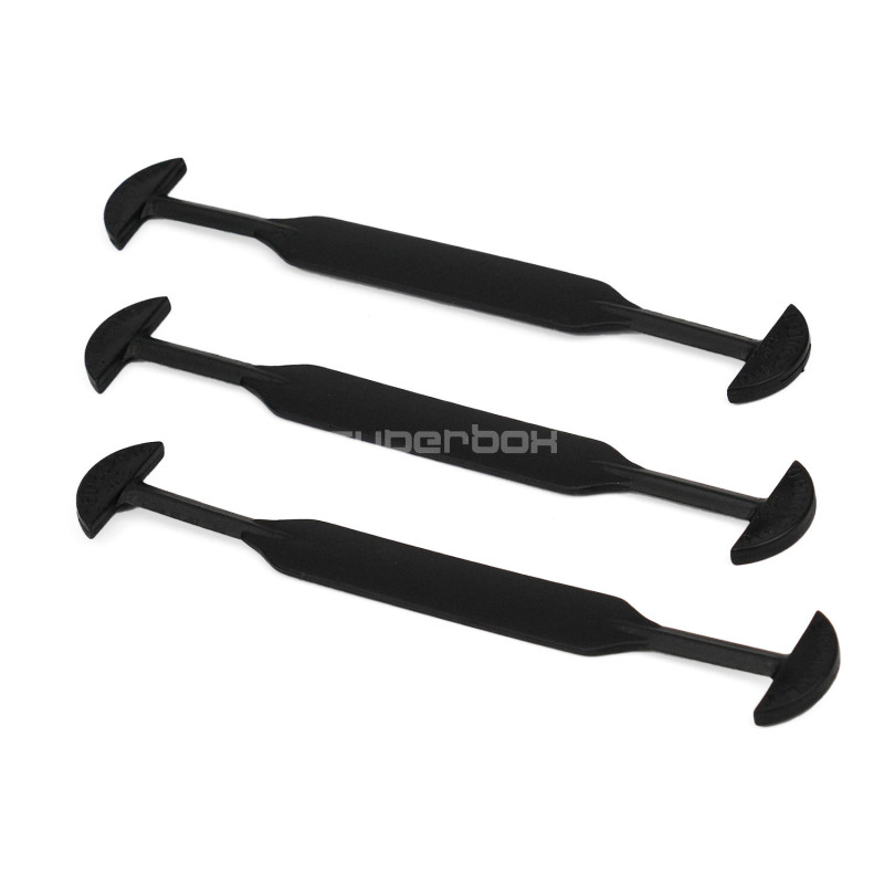 Schwarze Kunststoffgriffe für Geschenkschachteln, 155x25x3.5 mm Schwarze Kunststoffgriffe für Geschenkschachteln, 155x25x3.5 mm