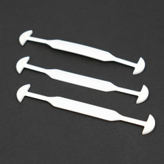 White plastic handles for gift boxes, 155x25x3.5 mm