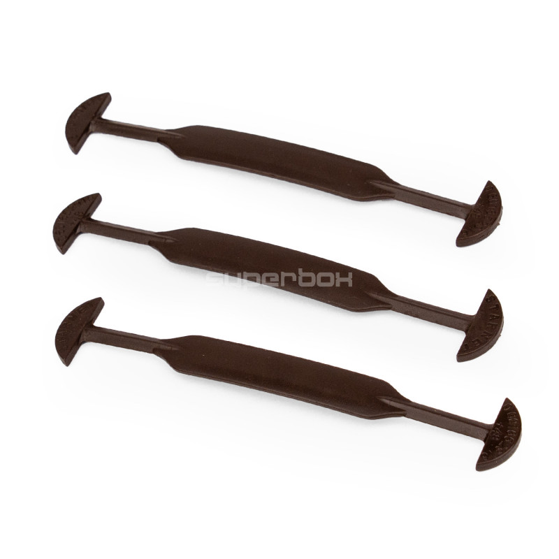 Braune Kunststoffgriffe für Geschenkboxen, 155x25x3.5 mm