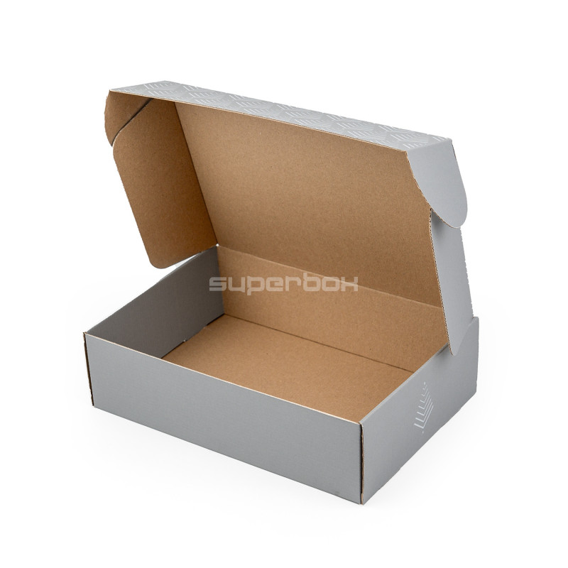 Graue A4-Box mit Weihnachtsbaum-Muster Graue A4-Box mit Weihnachtsbaum-Muster