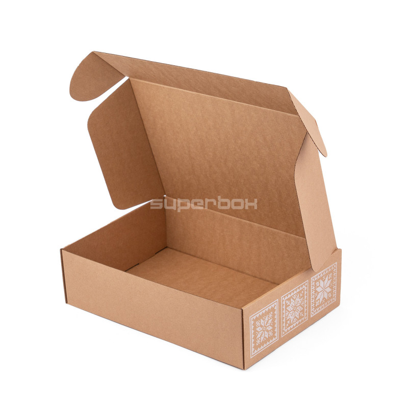 Brown A4 Box with Ethnic Motifs Brown A4 Box with Ethnic Motifs