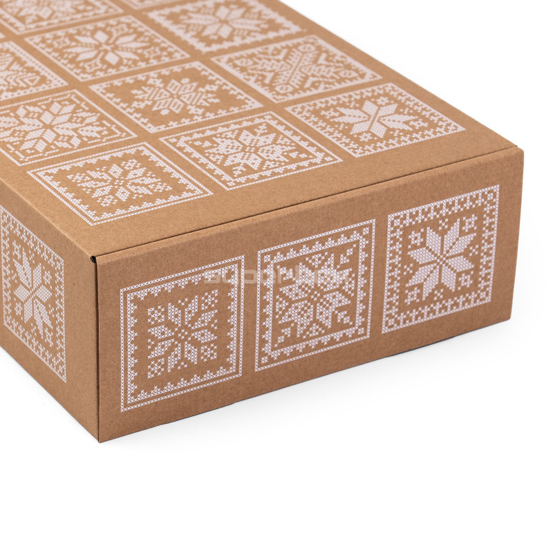 Braune A4-Box mit ethnischen Motiven Braune A4-Box mit ethnischen Motiven