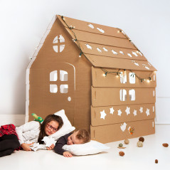 Großes Wellpapp-Spielhaus für Kinder STERNE