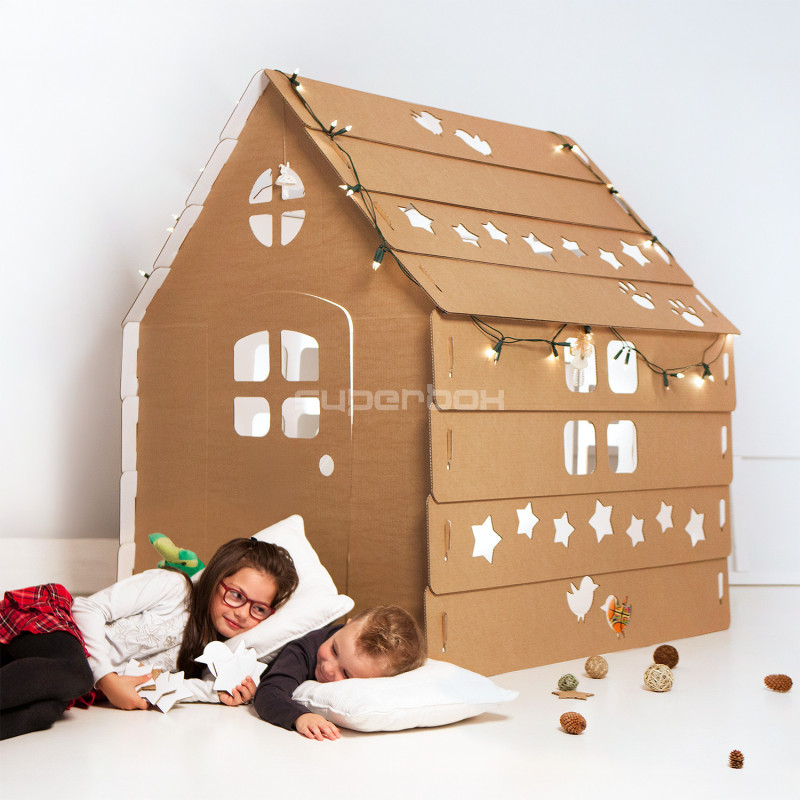 Big Corrugated Board Playhouse for Children STARS Big Corrugated Board Playhouse for Children STARS