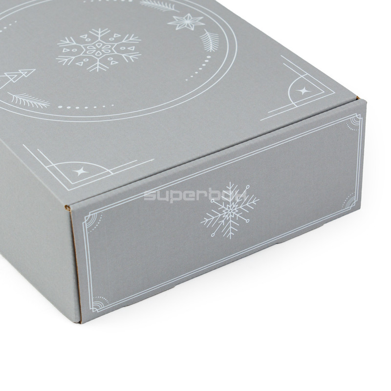 Grey A4 Box with Minimalist Winter Ornaments