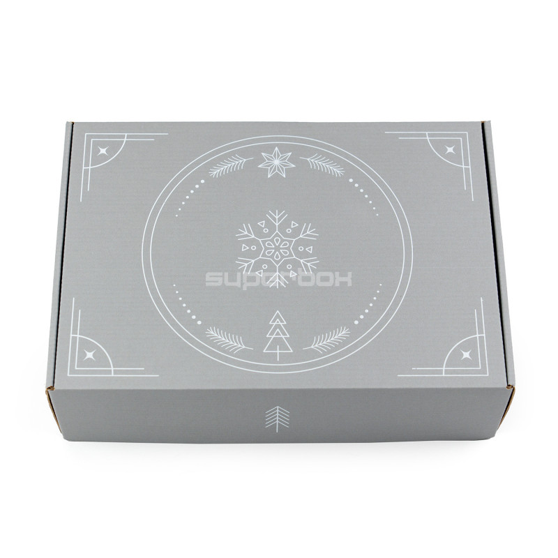 Graue A4-Box mit minimalistischen Winterornamenten Graue A4-Box mit minimalistischen Winterornamenten