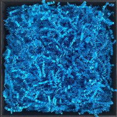 Starre himmelblaue Papierwolle – 4 mm, 1 kg