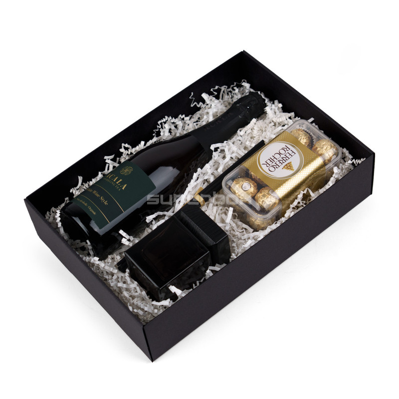 Mehrzweck schwarze Basis-Deckel-Geschenkbox, 8,5 cm Höhe