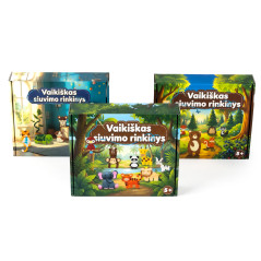 Karton-Nähset-Boxen: Haustier-, Dschungel- und Walddesigns