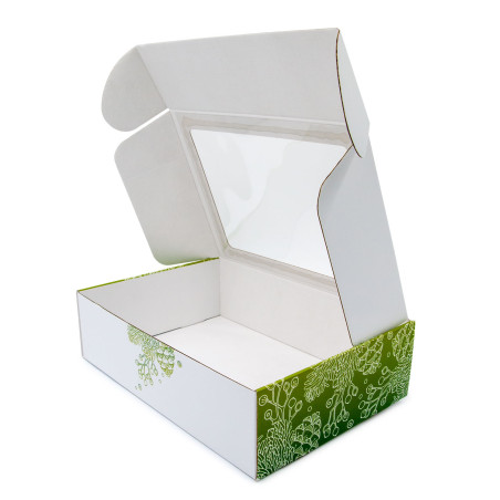 Weihnachtsbox mit grünem Druck