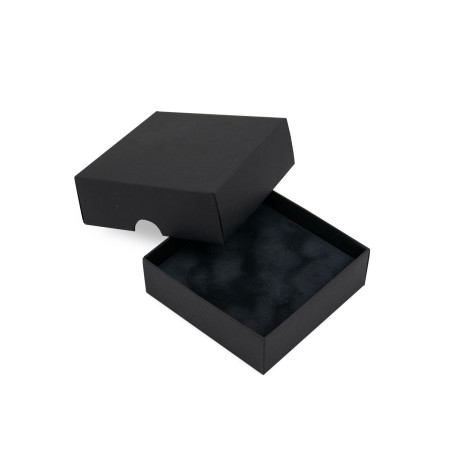 Schwarzer Samteinsatz für die Box 90x90x30 mm
