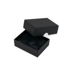 Schwarzer Samteinsatz für die Box 95x70x30 mm
