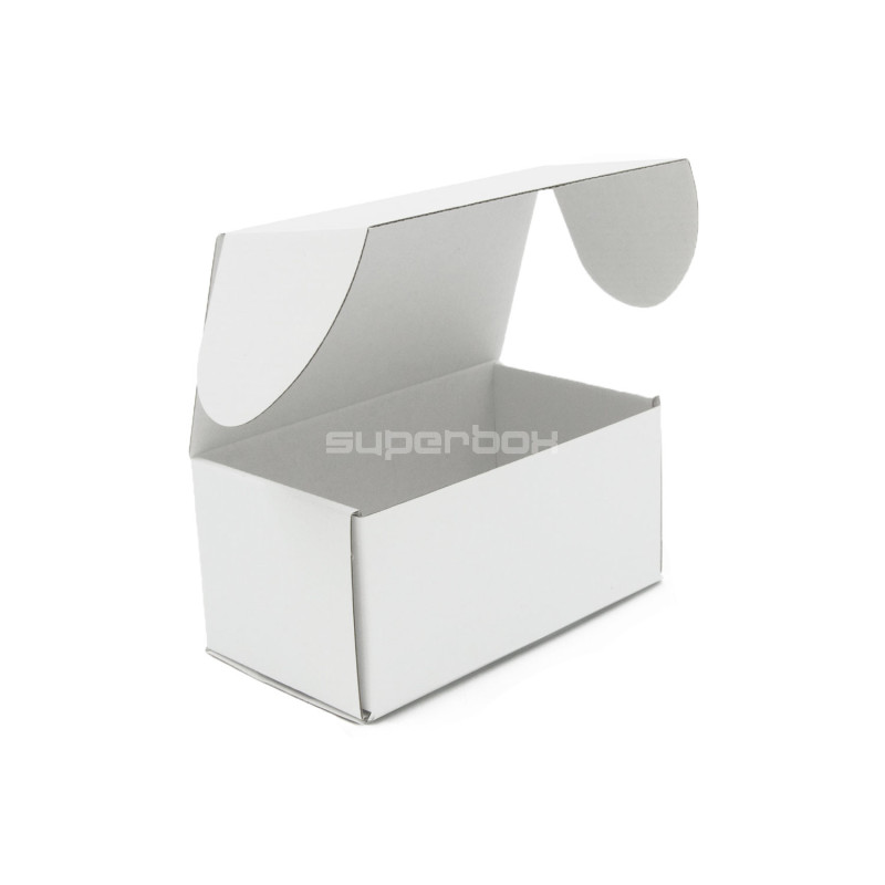 Rechteckige weiße Versandbox, 15,7 cm Länge