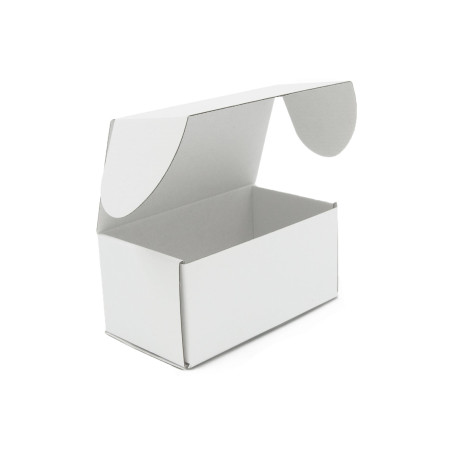 Rechteckige weiße Versandbox, 15,7 cm Länge