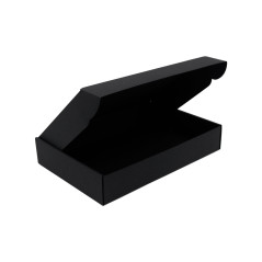 Schwarze matte rechteckige Geschenkbox, 5 cm Höhe