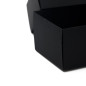 Längliche Schwarze Schachtel mit Deckel | 250x70x50 mm | Superbox