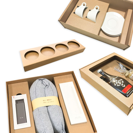 Individuelles braunes Karton-Einlegefach in der Box