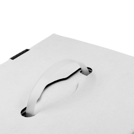 Weißer Kunststoffgriff für Geschenkbox