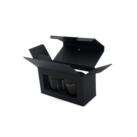 Original schwarze Geschenkbox für zwei Gläser