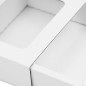 Weiße Schiebeschachtel mit Fenster | 195x148x48 mm | Superbox