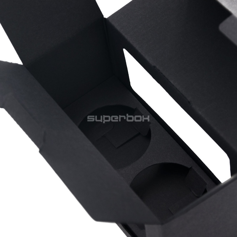 Original schwarze Geschenkbox für zwei Gläser