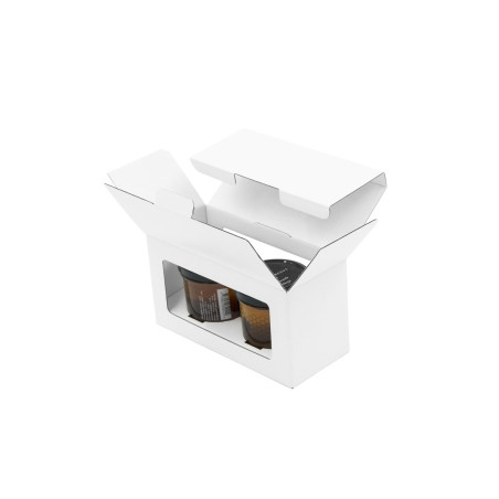 Original weiße Geschenkbox für zwei Gläser