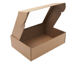 Braune A4-Geschenkbox mit Platz für Logo