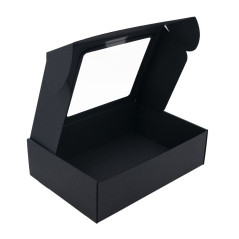 Schwarze A4-Geschenkbox mit Platz für Logo