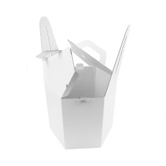 Weiße Geschenkbox für litauischen Baumkuchen, 280 mm Höhe
